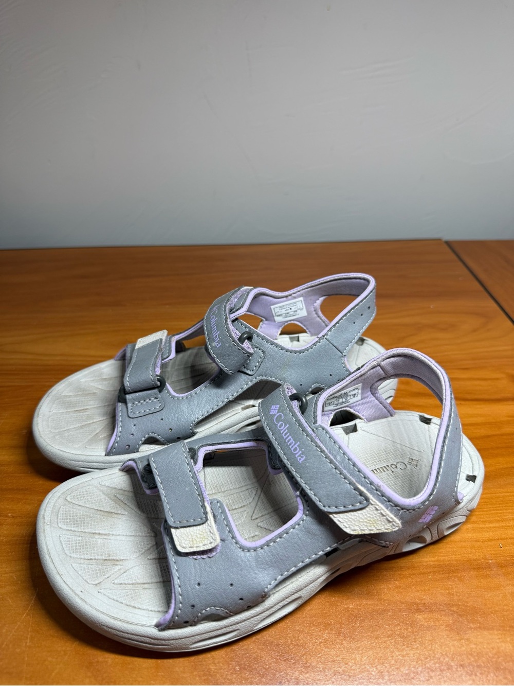 Columbia Techsun Vent Sandal Youth # BY4566 032 Purple Grey Adjustable Size 2
